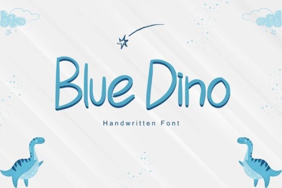 Dino Blue: The Sweetest Handwritten Display Font