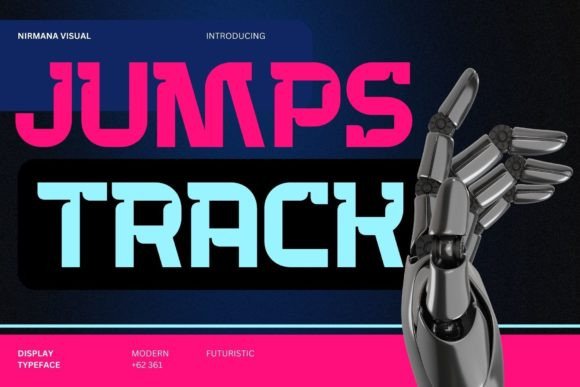 Jumps Track: The Futuristic Display Font for Modern Crafters