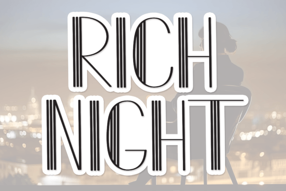 Rich Night: The Cool Casual Display Font for Campaigns