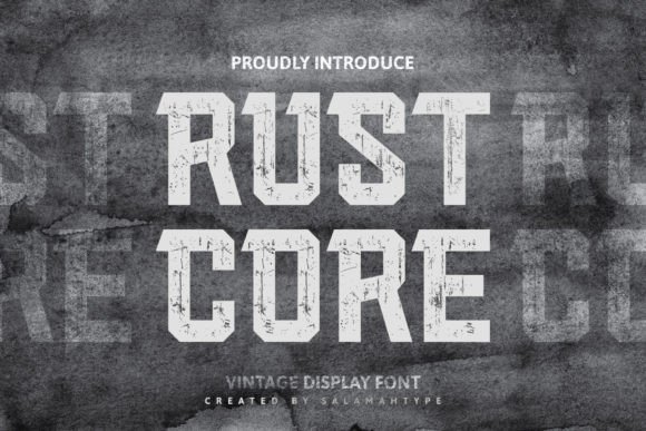 Rust Core Display Font for Handmade Branding
